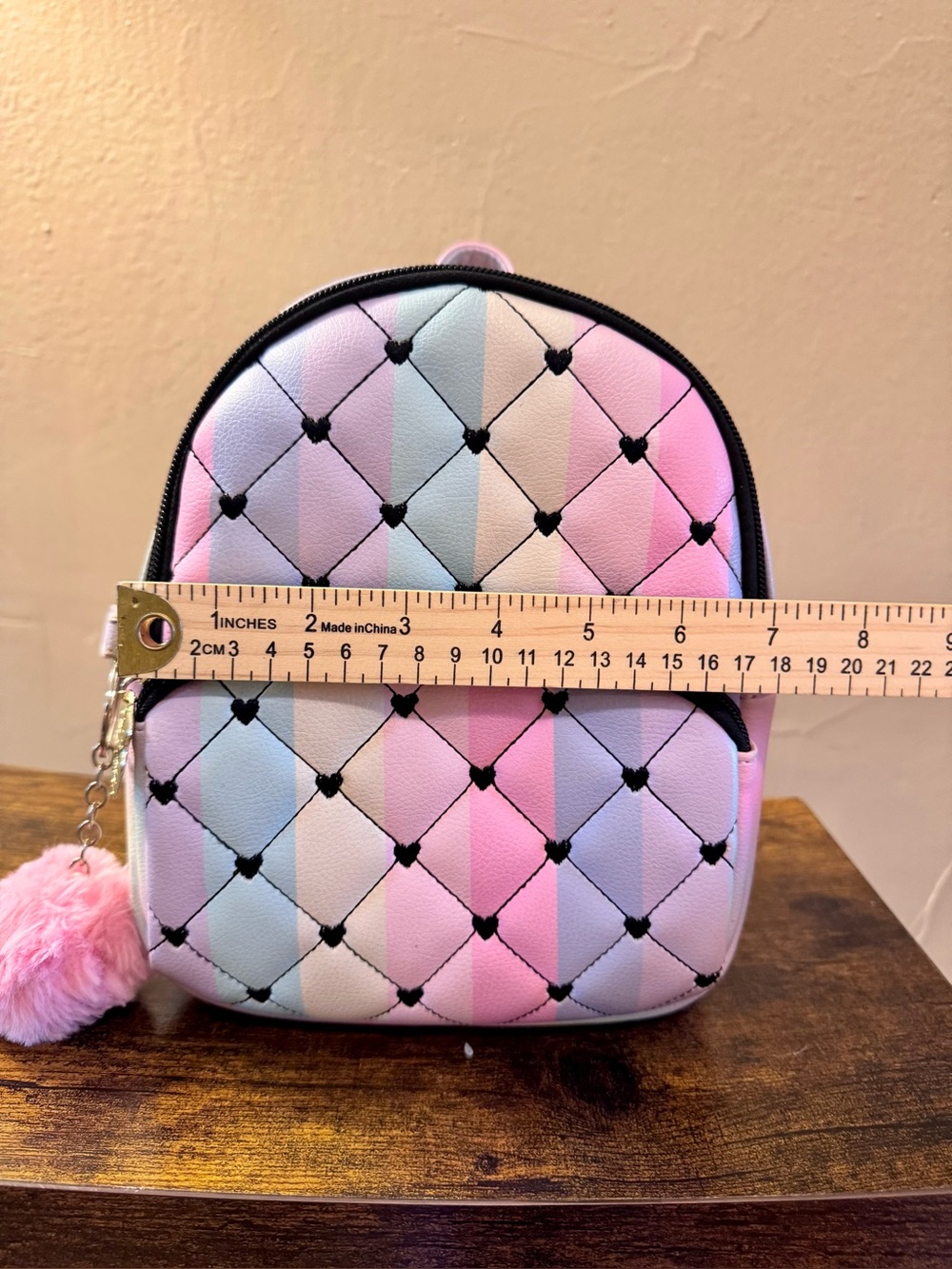 Luv Betsy Betsy Johnson rainbow Heart Mini Backpack Purse - Picture 10 of 12